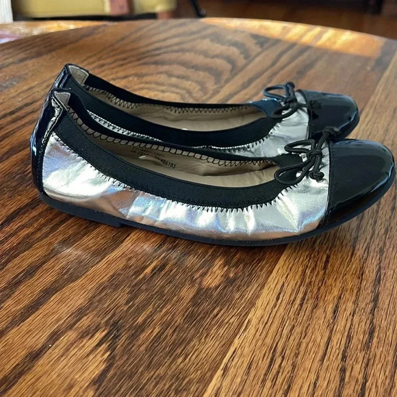 Capelli black and silver ballet flats girls 1 - Picture 5 of 5